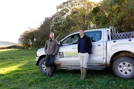 Richard Goring Of Wiston Estate (right ) - Winner Of The Farm -Environment Partnership Award – With Tom Parry Of The Sussex Wildlife Trust